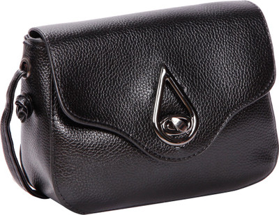 

Bagkok Women Casual Black PU Sling Bag
