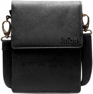 

JusTrack Women Formal Black Genuine Leather Sling Bag