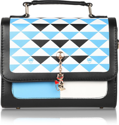 Fiona Trends Women Evening/Party Black PU Sling Bag