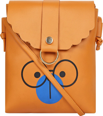 

EzeeLives Women Casual Tan PU Sling Bag