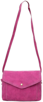 

High Valley Fashion Women Casual Pink Genuine Leather Sling Bag