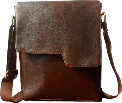 

JaisBoy Men Casual Brown PU, Silicon Sling Bag