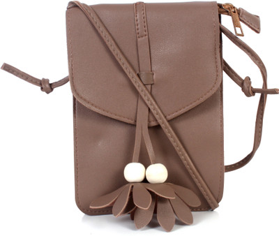 

b4bags Women Casual Brown Leatherette Sling Bag