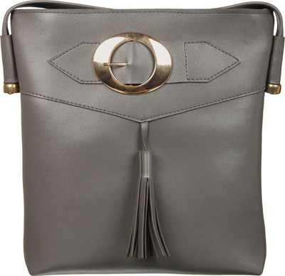 

Alee Women Casual Grey Leatherette Sling Bag