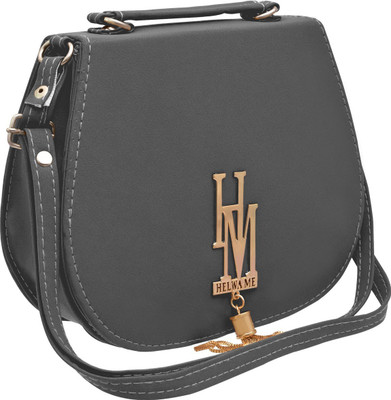 

TAP FASHION Women Casual Grey Synthetic Fabric Sling Bag