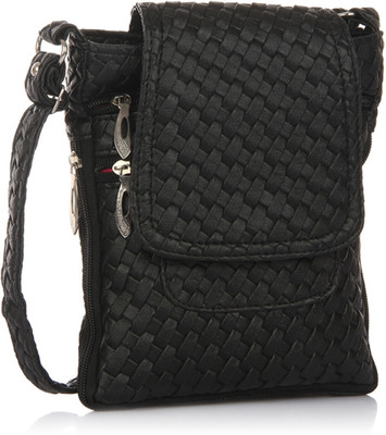 

Utsukushii Women Casual Black PU Sling Bag