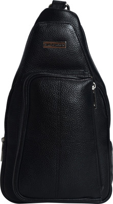 

Tan Ritcher Men & Women Casual Black Genuine Leather Sling Bag