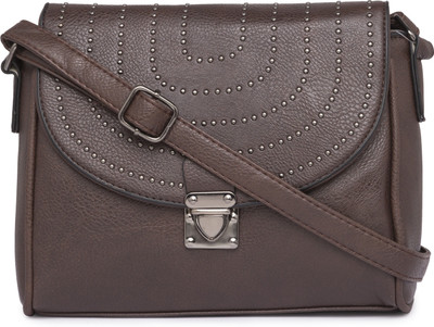 

Satchel Bags Women Casual Brown PU Sling Bag