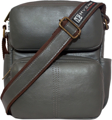 

HyEnd Men & Women Casual, Evening/Party, Formal, Sports Grey Leatherette, PU, Satin Sling Bag