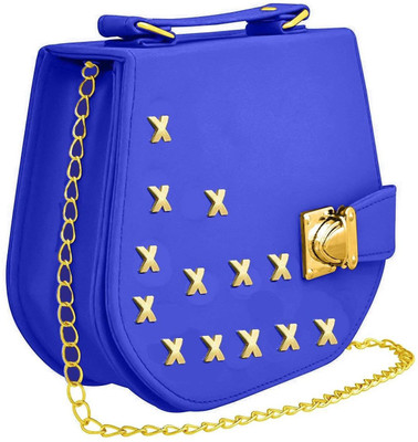 

BUY FOR CHANGE LLP Women Casual Blue PU Sling Bag