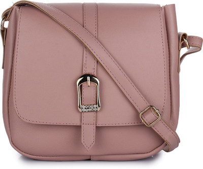 

Craveforit Women Casual Pink PU Sling Bag