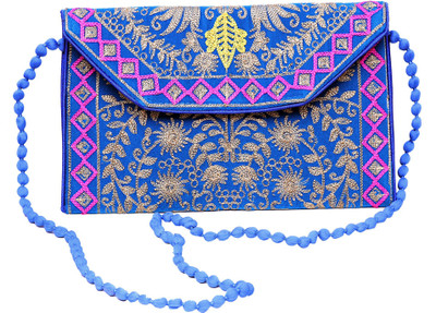 

Interlane Women Casual Blue Cotton Sling Bag