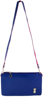 

High Valley Fashion Women Casual Blue Genuine Leather Sling Bag