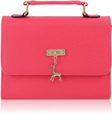 

Fiona Trends Women Evening/Party Pink PU Sling Bag