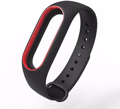 

techfi Premium Dual Color Matte Black & Red Line Smart Band Strap(Mullti Color)