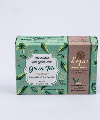 

lepa Handicrafted Shea Butter Green Tea Soap(120 g)