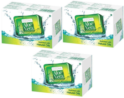 

Ozone Aloe Vera Bathing Bar Pack of 3 (125 G. X 3)(375 g, Pack of 3)