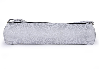 

Handicraft-Palace MYB-61 Ombre Mandala Shoulder Picnic Bag Large Adjustable Strap Yoga Bag Hand Bag (White_Silver)(Silver, Kit Bag