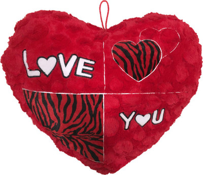 

CREATIVEVILLA CUTE VALENTINE RED LOVE YOU HEART STUFFED PLUSH PILLOW SOFT TOY - CVST0404 - 52 cm(Multicolor)
