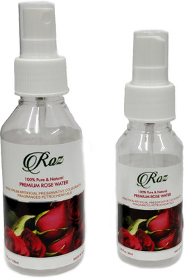 

Roz 100% Pure Natural Premium Rose Water 160ml (100ml,60ml)(160 ml)