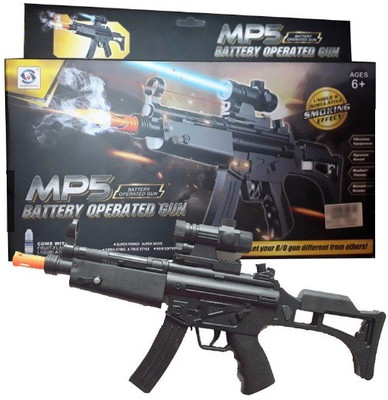 

RIANZ All New MP5 Toy Gun for Kids with-Flashing-Light-Sound-Smoke-Effects Gun 1 Pc(Black)