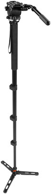 

E-Image MA-70S 6ft Handheld Multi Function Aluminum Fluid Video Monopod with EI02H Head for DSLR Cameras Monopod(Black, Supports Up to 4000)