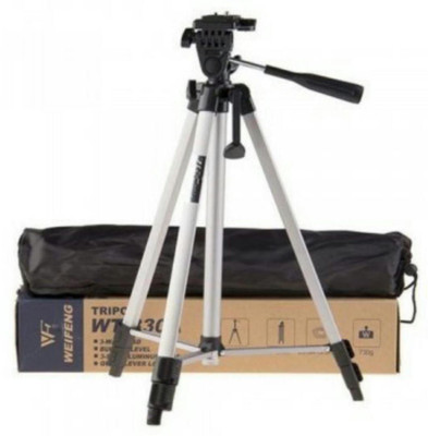 

ALONZO 3110 Portable & Foldable Camera - Mobile Tripod With Mobile Clip Holder Bracket , Fully Flexible Tripod Kit(Black, Silver, Supports Up to 1500)