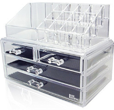 

Buyerzone 16 Grid Lipstick Storage Box Acrylic Transparent Makeup Organizer Cosmetic Display Stand Lipstick Holder Makeup Cosmetics Organizer Acrylic Display Makeup Organizer Vanity Box (Clear) Make-up and jewellery Vanity Box(Multicolor)