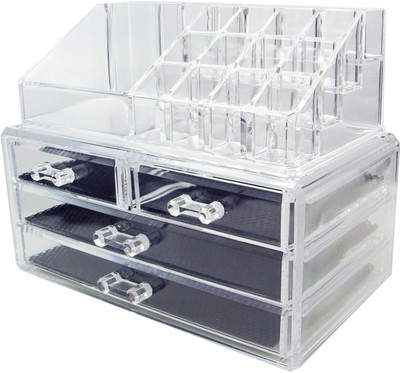 

Buyerzone 16 Grid Lipstick Storage Box Acrylic Transparent Makeup Organizer Cosmetic Display Stand Lipstick Holder Makeup Cosmetics Organizer Acrylic Display Makeup Organizer Vanity Box (Clear) Make-up and jewellery Vanity Box(Multicolor)
