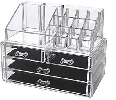 

Buyerzone 16 Grid Lipstick Storage Box Acrylic Transparent Makeup Organizer Cosmetic Display Stand Lipstick Holder Makeup Cosmetics Organizer Acrylic Display Makeup Organizer Vanity Box (Clear) Make-up and jewellery Vanity Box(Multicolor)
