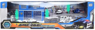 

RW Big Police Car Die CAST CAR Set(White, Blue), Blue;white