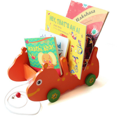 Shumee Wooden Catterbug Buggy Pull along Toy(Orange)