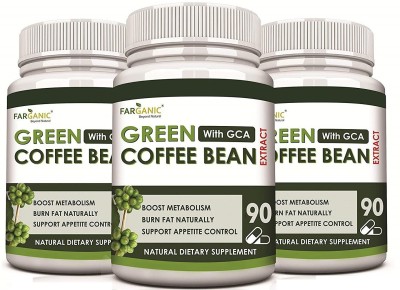 

FARGANIC Green Coffee Beans Extract with 50% GCA for Weight Loss Supplement (270 Capsules)(270 No)