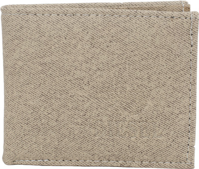 

Winsome Deal Men Casual Beige Canvas Wallet(3 Card Slots), Cream
