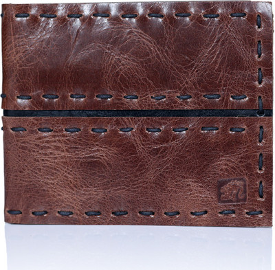 

Leo Men Casual Brown Genuine Leather Wallet(7 Card Slots)