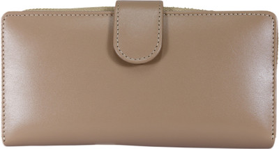 

G'leani Women Casual Beige Genuine Leather Wallet(13 Card Slots)