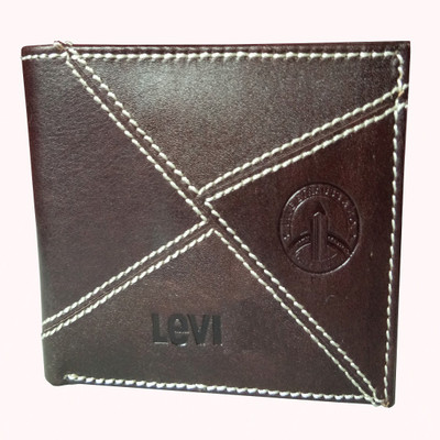 

Levi Boys Black Genuine Leather Money Clip(3 Card Slots), Deep coffee