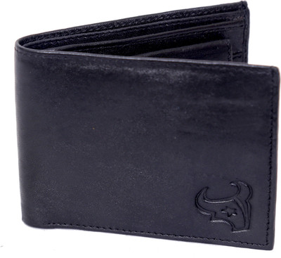 

DEEGORE Men Casual Blue Genuine Leather Wallet(5 Card Slots), Black