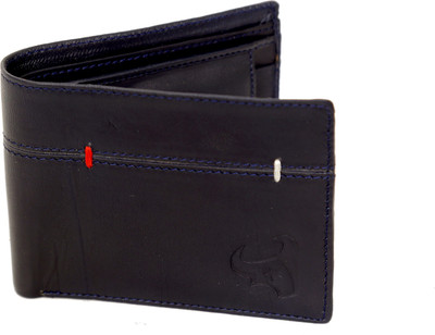 

DEEGORE Men Casual Blue Genuine Leather Wallet(5 Card Slots), Dark blue