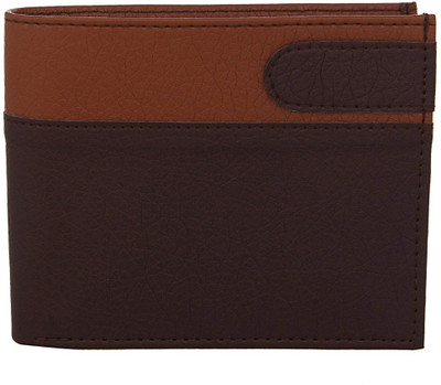 

HT Collections Men Casual Tan, Brown Genuine Leather Wallet(6 Card Slots), Black;tan