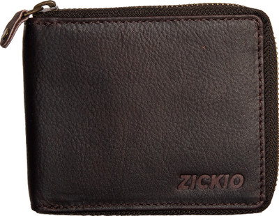 

ZICKIO Men Casual Black Genuine Leather Wallet(8 Card Slots), Brown