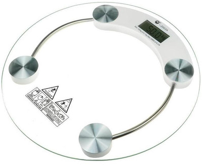 

NXT POWER WS-300A Personal Weight Machine 6mm Round Glass WS-50 Weighing Scale(Transparent)