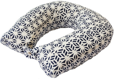 

Kanyoga Memory Foam Filling Printed Relaxing Travel Neck Pillow (29cm x 11cm x 9cm) Yoga Blocks(Multicolor Pack of 1), Print goemetric navy blue