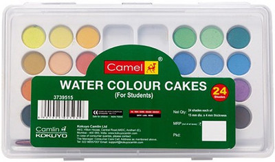 Camel Student Water Colour Cakes - 24 Shades(Set of 24, Multicolor)