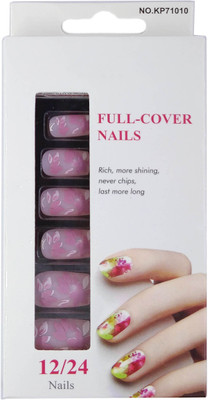 

One Personal Care Lotus Inspired Full Cover Nails UBB174-09 Shades of Pink(Pack of 12)