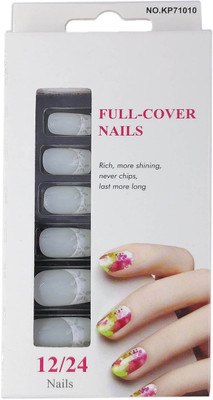 

One Personal Care Jasmine Petal Printed Full Cover Nails UBB174-06 Milky White(Pack of 12)