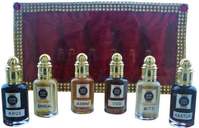 

ASHTAAROMAS Combo of 6 Pcs Attar KASTURI , MITTI , OUD , JASMINE Herbal Attar Herbal Attar(Oud (agarwood))