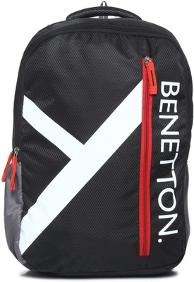 

United Colors of Benetton COLLEGE BACKPACK 21.3 L Laptop Backpack(Black), 100