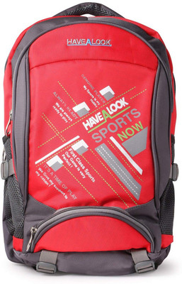 

HAVE A LOOK 15.6 INCH LAPTOP BACKPACK (RED & GREY) 30 L Backpack(Multicolor)