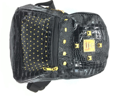 

Rough Nature High Fashion Gold Studded Backpack Backpack(Black, 5 L)